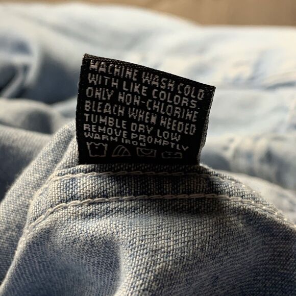 Sierra Pacific Denim Shirt VTG Blue Pagosa Springs CO Single Stitch Embroidered - Picture 15 of 15